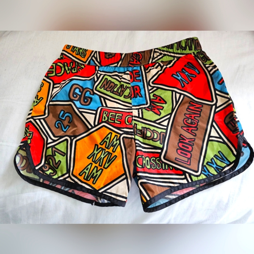 GUCCIBoys Road Signs Swim Shorts - 6 year